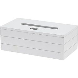 Box na vreckovky Beatty biela, 25 x 13,5 x 9 cm