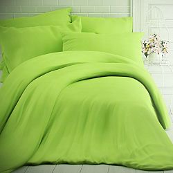 Kvalitex Bavlnené obliečky zelená, 140 x 200 cm, 70 x 90 cm