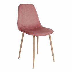 Súprava 2 jedálenských stoličiek s ružovým poťahom zo zamatu House Nordic Stockholm