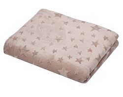 Cashmere deka Stella 150x200 cm, motív hviezdy, taupe%