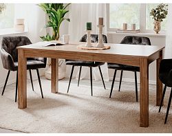 Rozkladací jedálenský stôl Boobang 160x90 cm, bambus%
