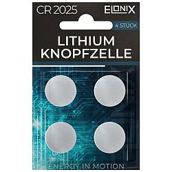 Batérie Lithium Cr2025,  4 Ks/bal.